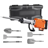 Vevor 2200 W Marteau-Piqueur - VEVOR -Perforateur Burineur Démolition - 6 Burins 1350 BPM
