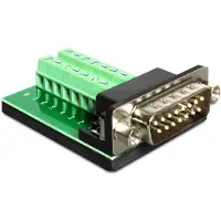DeLOCK Adaptateur Bornier > Sub D 15 broches mâle -