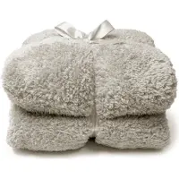 Unique living Teddy 200 l 150 cm chateau gris plaid