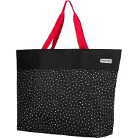 Anndora Sac de plage oversize avec un espace de rangement très généreux, noir à pois blancs - Sac de plage - Noir et blanc