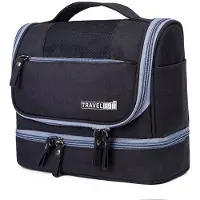 INF Trousse de toilette suspendue avec compartiment étanche Black