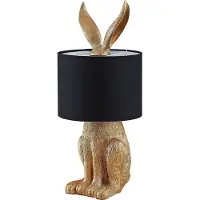 LINDBY Lampe de Table , Lorentina, Noir, Salon / séjour, Tissu / textile, Design
