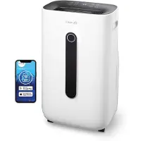 Clean air optima Déshumidificateur et purificateur d'air CA-706 Smart - Convient pour des pièces jusqu'à : 70 m² / 175 m³ - Capacité de déshumidification : 16 litres par jour - Application
