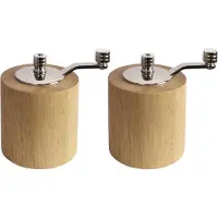 Olympia Ensemble moulin à sel et à poivre en bois d'hévéa 8 cm