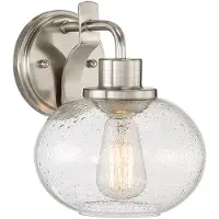 QUOIZEL Applique avec abat-jour en verre nickel Trilogy 1xE27 60W