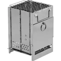Fox Outdoor Raketenofen, mit Rost, faltbar, mini, Edelstahl