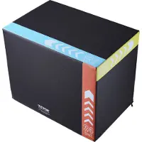 Vevor Boîte de Pliométrie 3-en-1 Boîte à Saut Musculation Fitness Crossfit en Bois Antidérapant Hauteur 76/60/50 cm Charge 200 kg pour Entraînement Pliométrique Step-ups Pompes Squats Gym Domicile