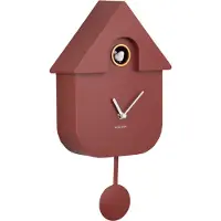 Karlsson Horloge murale moderne Cuckoo rouge ocre