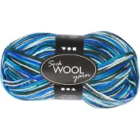 Creativ Company Sokkengaren Blauw/Turquoise, 200cm