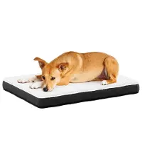 Avalo Coussin pour chien orthopédique L 91x69 cm - Housse lavable / Mousse à mémoire de forme / Antidérapant - Panier orthopédique pour chien