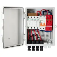 Vevor Boitier de Jonction Photovoltaïque Solaire 15 A Boîte de Combinaison PV 500 V Boîtier Combiné PV Pour Immeubles de Bureaux Usines Industrielles Immeubles Résidentiels Abris de Voiture Véhicules
