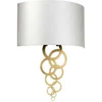 Elstead Lighting Applique murale Curtis, laiton vieilli crème, 2xE27x60W, abat-jour en tissu, dimensions : 52,1 x 39 x 13,5 cm, IP20, Elstead