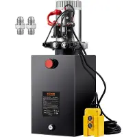 Vevor Pompe Hydraulique DC 12 V 14 L Groupe Hydraulique Double Effet Débit d'Huile 3,44 L/min Max. Pression de Décharge 22 MPa pour Camion à Benne Basculante Nacelle Élévatrice Remorque Levage Bennage
