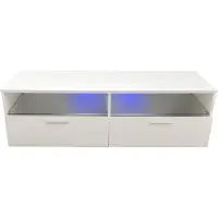 Vdd Buffet meuble TV Sieno - meuble média game setup - éclairage LED - blanc