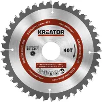 Kreator Lame de scie circulaire métal bois PVC ø 160 x 30 x 2,2 mm 40 dents + 3 bagues de réduction