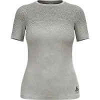 Odlo Performance Light Rain Dye Short Sleeve Base Layer Vert,Gris S Femme