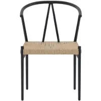 Venture Home Alfons chaise de jardin noir.