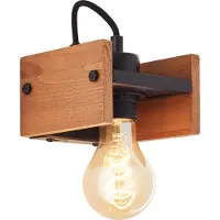 Brilliant Plafonnier Calandra bois marron avec du noir