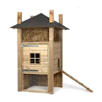 FATMOOSE Poulailler en bois Henhouse Haven avec enclos extérieur - 110 x 110 x 190 cm