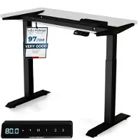 Desktronic HomeOne Pied de bureau réglable en hauteur électriquement, noir, avec fonction mémoire, technologie anti-collision, ports de charge USB-A et USB-C