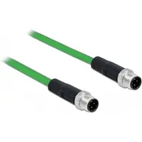 DeLOCK 85920 Netzwerkkabel M12 4 Pin D-kodiert ST zu ST TPU 5 m
