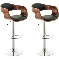 CLP lot de 2 tabourets de bar Kingston en similicuir