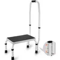 Vevor Marchepied 1 Marche Capacité 150 kg Marche Pied en Acier 3 Hauteurs Réglables avec Poignée Tabouret Antidérapant Portable pour Tout-petits