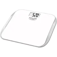 Adler Pèse-personne AD 8164 poids maximum (capacité de charge) 180 kg, précision 100 g, multi-utilisateurs, blanc,