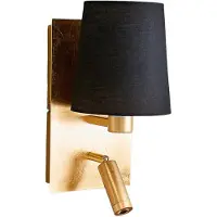 LINDBY Applique Murale , Aiden, Noir, Salon / séjour, Tissu / textile, Moderne