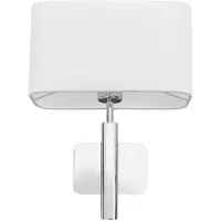 LUCANDE Applique Murale , Jettka, dimmable, Métallique, Salon / séjour, Tissu / textile, Moderne