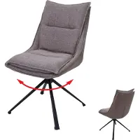 MCW Chaise de salle à manger -N71, chaise de cuisine, pivotante tissu/textile (420g/m²) Öko-Tex