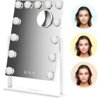 Mirlux Make Up Hollywood Mirror with Lighting (44x30cm) - Vision - Ampoule LED dimmable - 13 lampes - Blanc