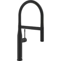 GROHE Mitigeur monocommande pour évier ESSENCE 1/2Z bec en U douchette professionnelle phantom black