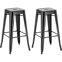 CLP lot de 2 tabourets de bar Joshua