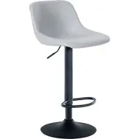 CLP Tabouret de bar Loft avec dossier, pivotant à 360°, gris, en similicuir