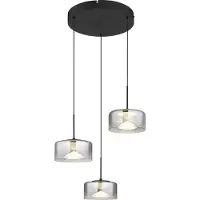 Globo Lampe pendante de conception Belinda Noir à 3 lumières