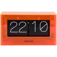 Karlsson horloge de table BOXED FLIP orange fluo | 7,1x11,7 cm