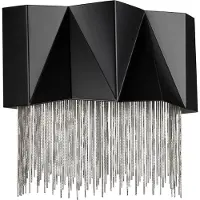 Elstead Lighting Applique murale Zuma noir satiné et argent 3xG9x3W, métal, dim. : 27 x 31,6 x 10 cm, IP20,