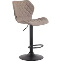 CLP Tabouret de bar Cork tissu noir