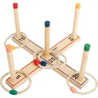 Home>it HOME It Jeu d'anneaux amusant en bois d'épicéa pour l'extérieur
