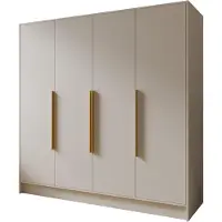 MargaretHadas24 Armoire Goya I 200 cm (cachemire, poignées dorées)