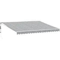 vidaXL Auvent rétractable Anthracite et Blanc 4,5x3 m Tissu & Aluminium