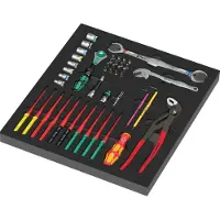 Wera 05150153001 9753 Kraftform Kompakt Service Set 1, Jeu D'outils Dans Un Insert En Mousse - 45 Pièces