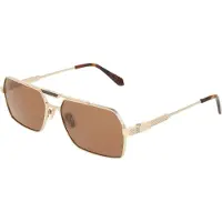 Salvatore Ferragamo Lunettes de Soleil SF332S 61/17/145 Gold/brown Titanium MAN SF332S