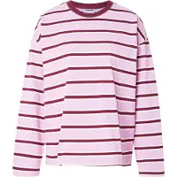 Noisy May Sweat-shirt 'NMEMBER' éosine / bourgogne / blanc