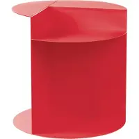 Beliani Table D'appoint Taggart Métal Rouge