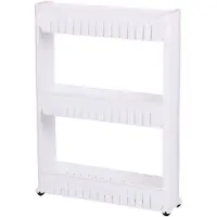 DOCHTMANN Étagère de salle de bain – étroite, blanche, en plastique, 54 × 72 × 12 cm