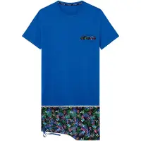 Hom Pyjama long ' Sleepwear Havana ' bleu / mélange de couleurs