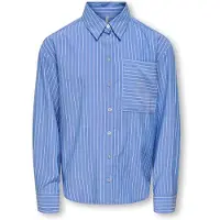 ONLY GIRLS Chemisier 'KOGCosmo' bleu / blanc
