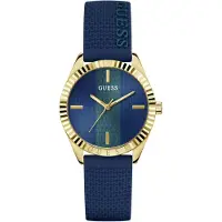 GUESS Montre à affichage analogique 'CREW' bleu